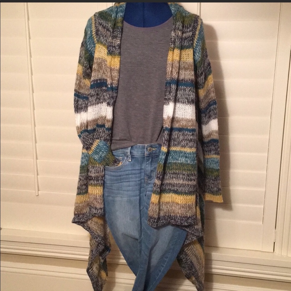 Knit Multicolored Cardigan